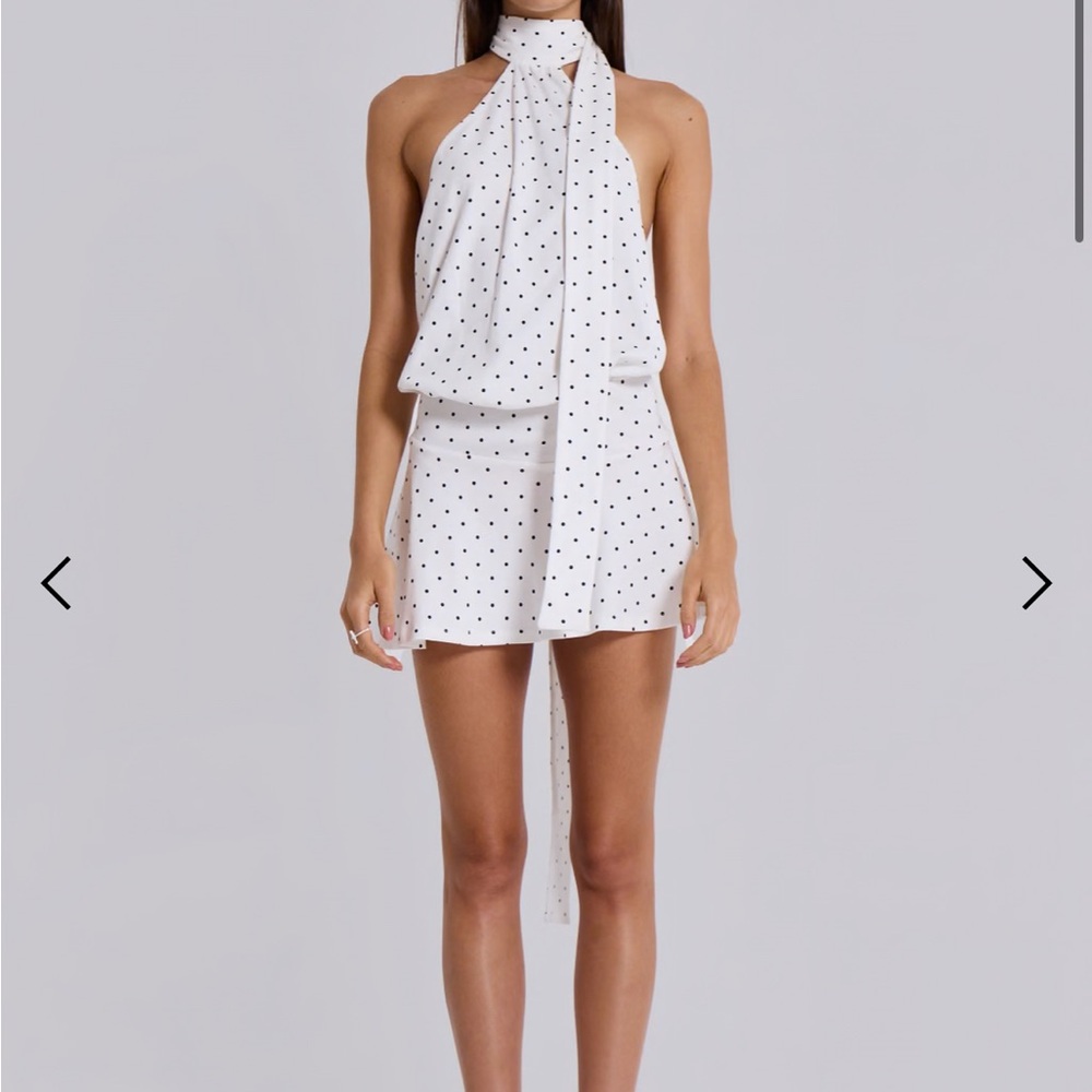 Jaded London Polka Dot Halter Dress